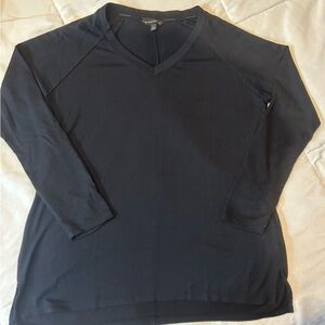 Banana Republic Black V-Neck Long Sleeve Top